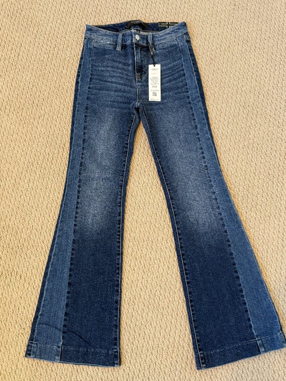 NWT Liverpool HANNAH FLARE DENIM-RIDGELY